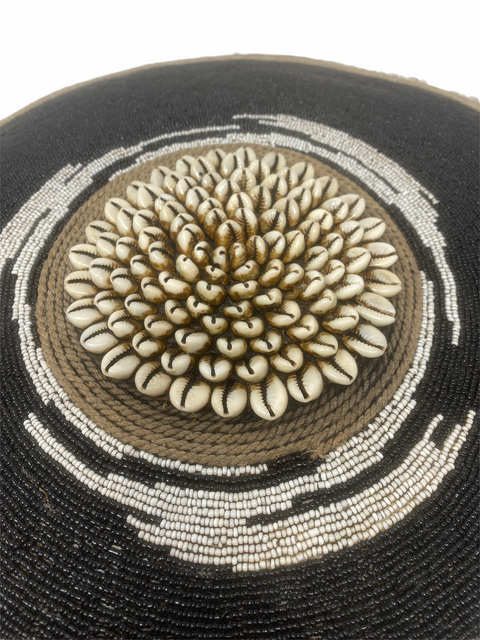Cameroon Beaded Shield - L Black