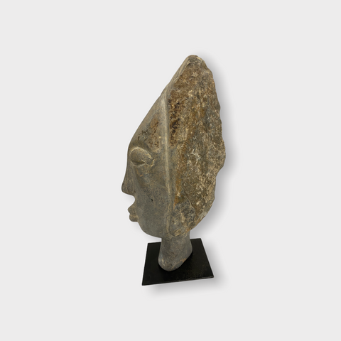 Sculpture de tête en pierre par Rizimu Chiwawa, Zimbabwe (3110)