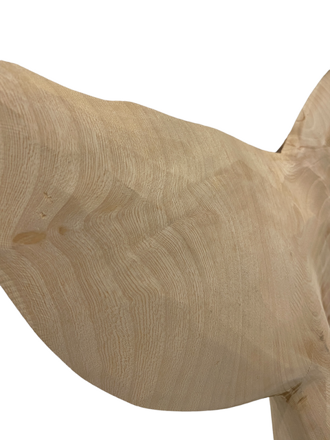 Aileron de baleine sculpté à la main en bois (38M)