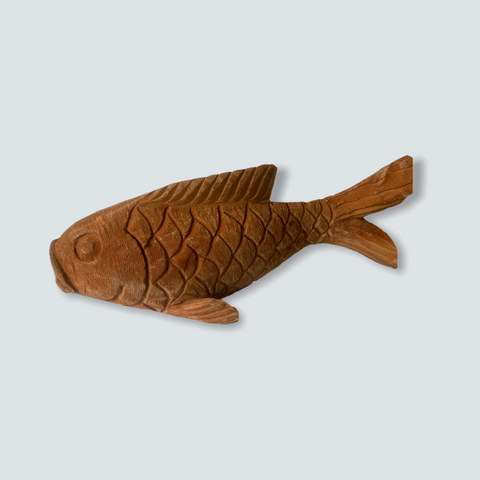 Mosambik, handgeschnitzte Fischskulptur - L (02)