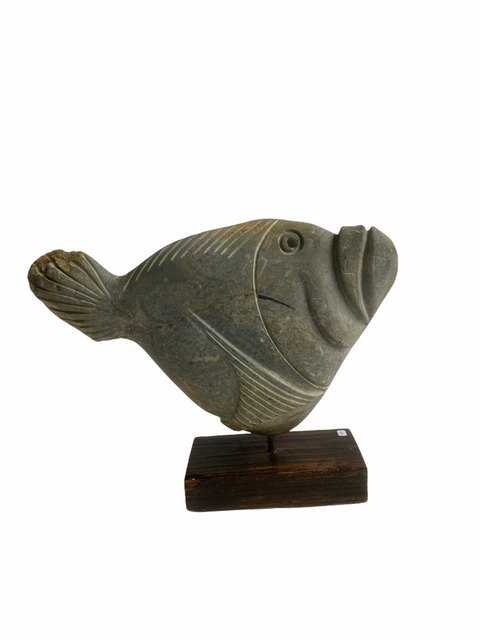 Steinfischskulptur - Simbabwe (07)