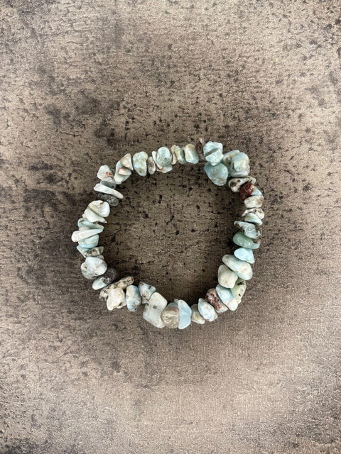 Larimar - Kristall-Chip-Armband