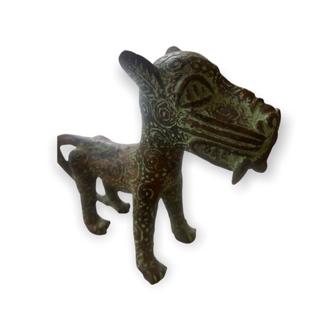 Benin-Leopardenskulptur – Bronze