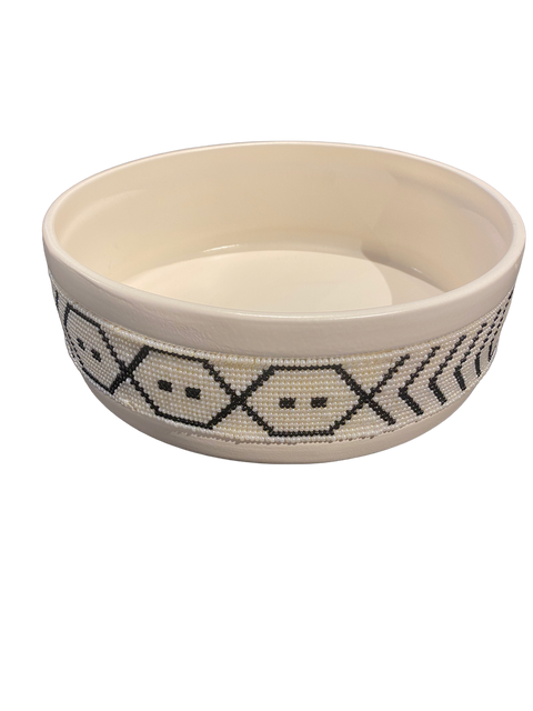 Contemporary Ceramic Beaded Bowl