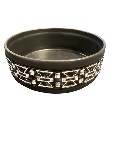 Contemporary Ceramic Beaded Bowl