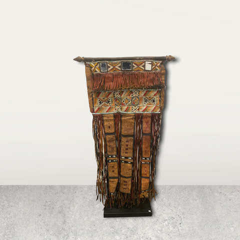 Tuareg- Antique leather panel tent decor (191.5)