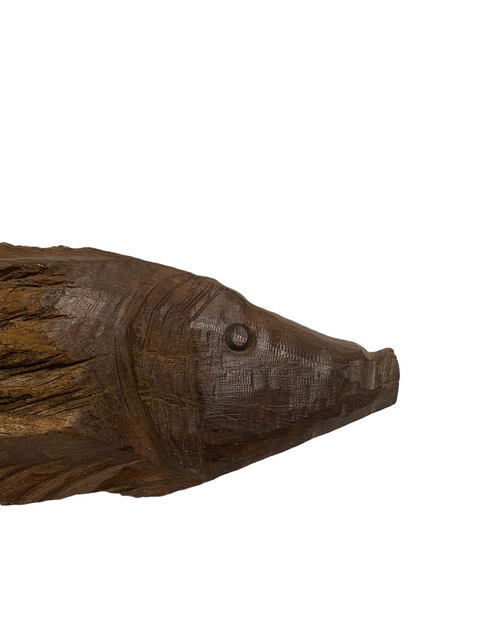 Handgeschnitzter Fisch aus Treibholz - S (1108)