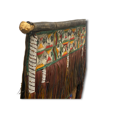 Tuareg - Antique leather panel tent decor (191.4)