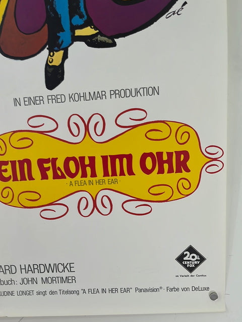 A Flea In Her Ear (1968) Ein Floh Im Ohr Original German A1 Cinema Poster