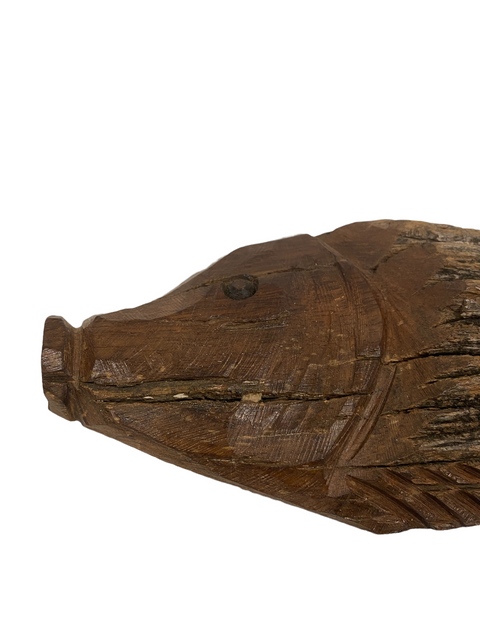 Handgeschnitzter Fisch aus Treibholz - S (1101)