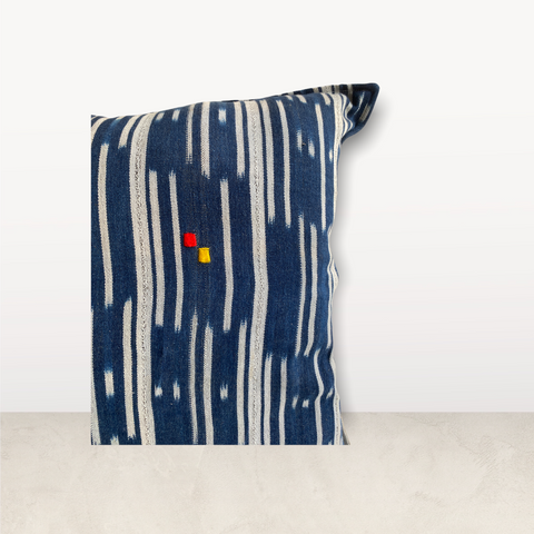 Coussin en tissu indigo/Baule 50x50cm