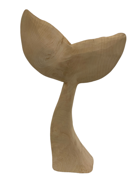 Wooden Hand carved Whale Fin (38M)