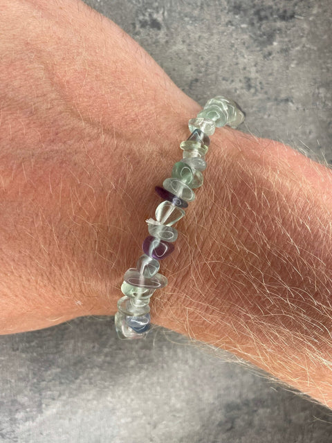 Fluorit - Splitterarmband