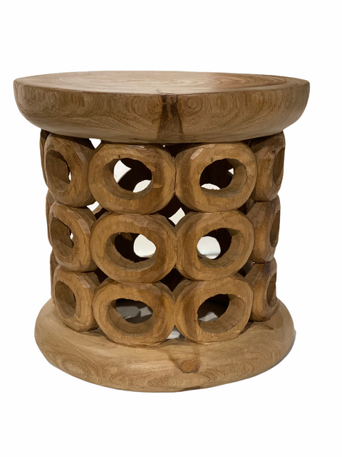 Bamileke Hocker/Tisch – 40 cm – Natur – Donut