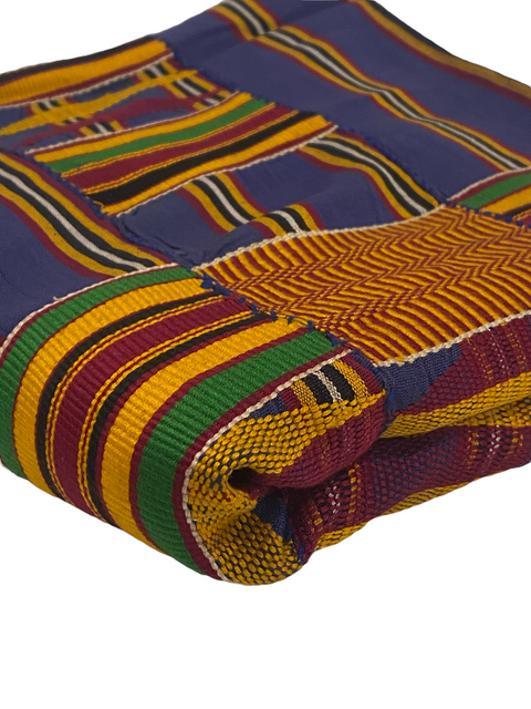 Kente-Stoff Blau &amp; Orange (107.1)