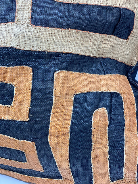 Coussin en tissu Kuba africain 50x50cm