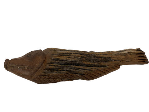 Handgeschnitzter Fisch aus Treibholz - S (1101)