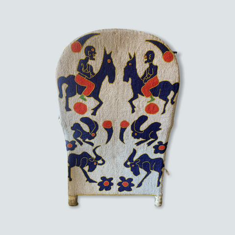 Chaise royale ornée de perles du peuple Yoruba