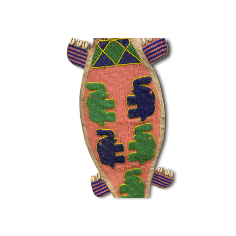 Yoruba-Perlenschärpe - Nigeria - Eidechse (06)