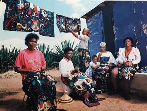 Coussin brodé Mapula 40x40 - Afrique du Sud