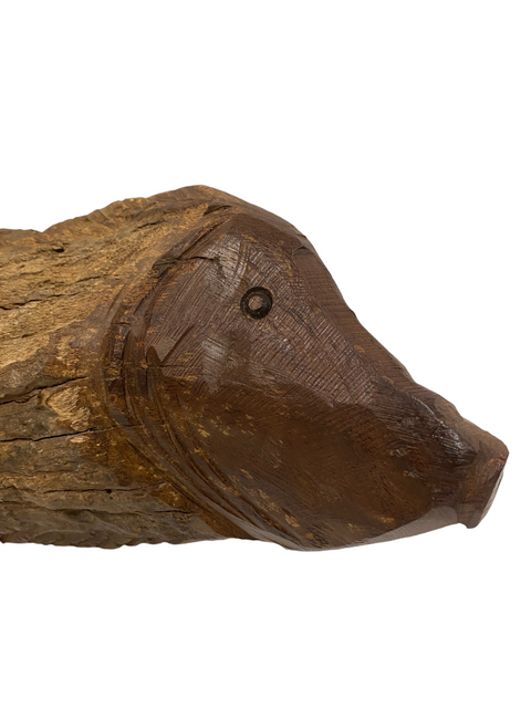 Handgeschnitzter Fisch aus Treibholz - M (1205)