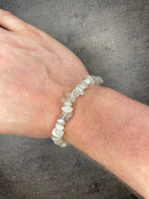 Regenbogen-Mondstein - Splitterarmband