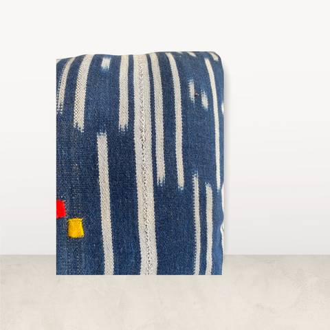 Coussin en tissu indigo/Baule 50x50cm