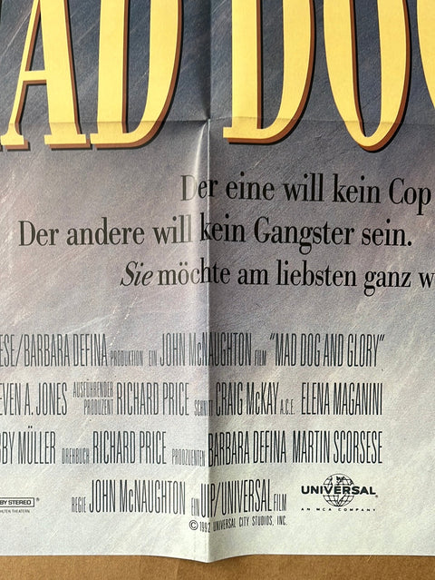 Mad Dog &amp; Glory (1993) Original deutsches A1-Kinoplakat