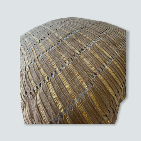 Coussin nigérian en tissu Aso Oke - 50x50