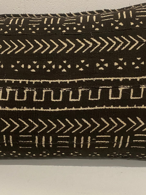 Mud Cloth Handwoven cushion - (184.11) Black