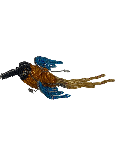 Beaded Garden Birds - Orange (17.5)