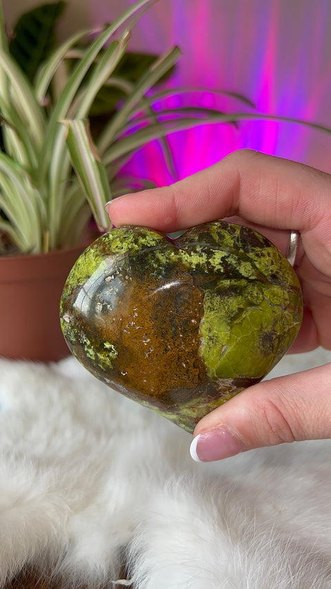 Green opal hearts