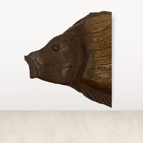 Handgeschnitzter Fisch aus Treibholz - (M1.2)