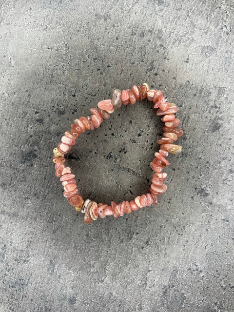Rhodochrosit – Armband mit Kristallchips