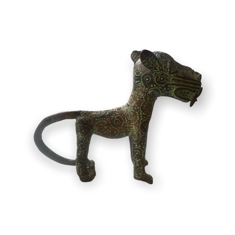 Benin-Leopardenskulptur – Bronze