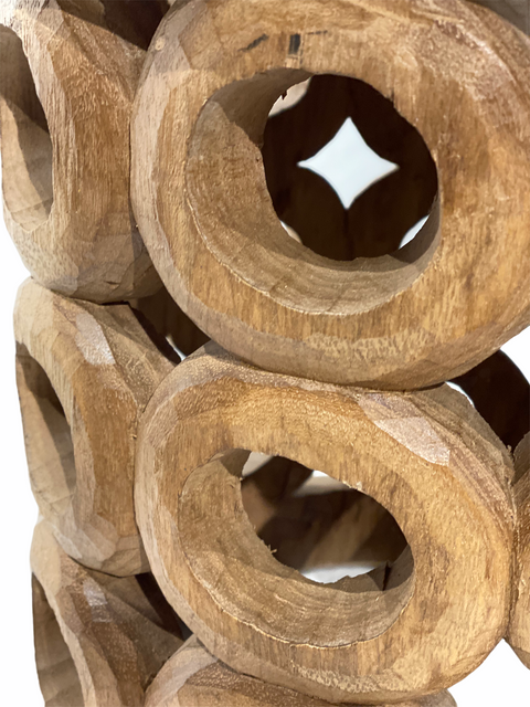 Bamileke Hocker/Tisch – 40 cm – Natur – Donut