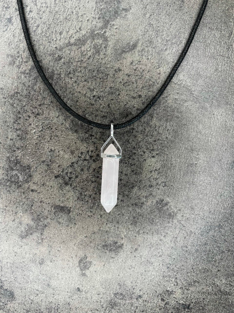 Love pendant - Rose quartz (sterling silver)