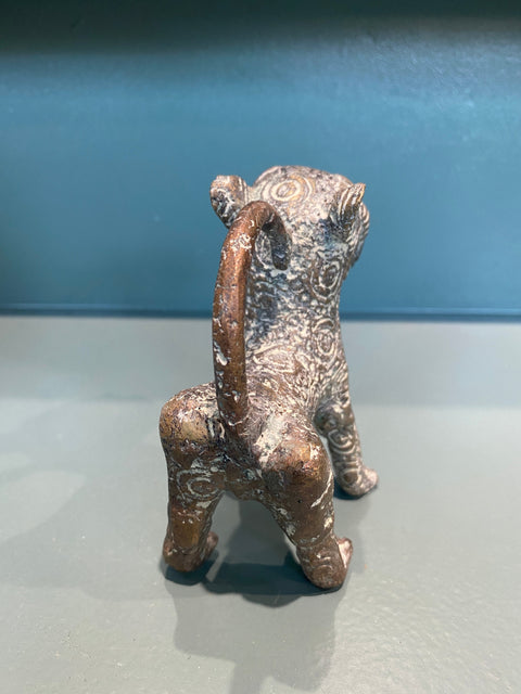 Sculpture de léopard du Bénin - Bronze (56.05)