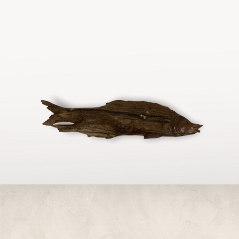 Handgeschnitzter Fisch aus Treibholz - (M1.4)
