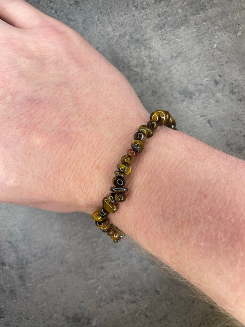 Tigerauge - Kristall-Chip-Armband