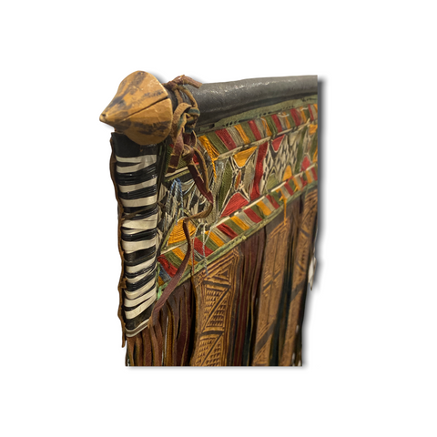 Tuareg - Antique leather panel tent decor (191.3)