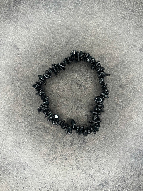 Schwarzer Turmalin - Splitterarmband