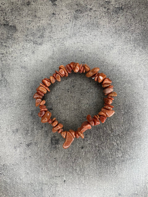 Goldstone – Kristallchip-Armband