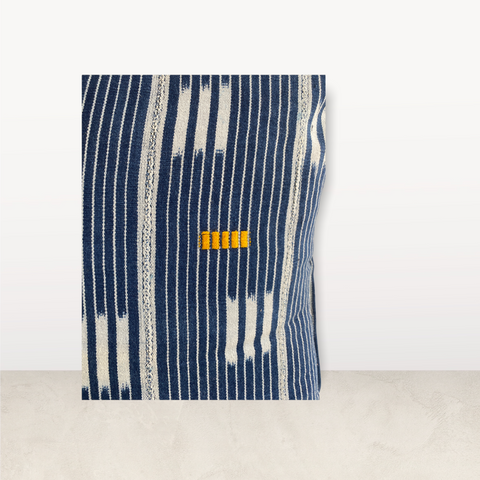 Indigo/Baule Stoffkissen 50x50cm