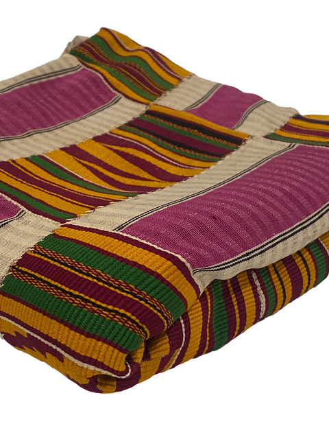 Tissu Kente rose et orange (107,2)