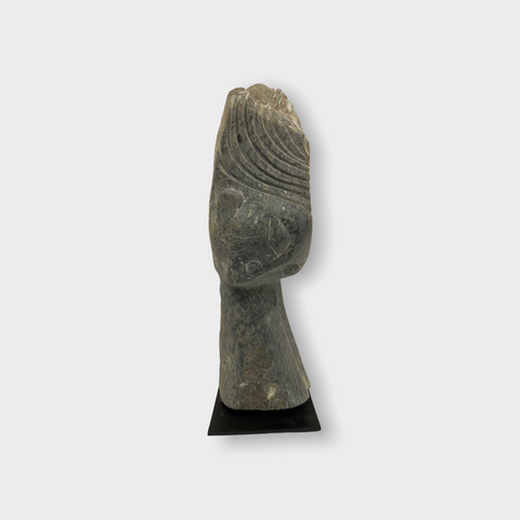Stone head sculpture by Rizimu Chiwawa Zimbabwe (3112)
