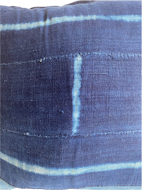 Indigo/Baule Stoffkissen 50x50cm