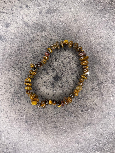 Tigerauge - Kristall-Chip-Armband