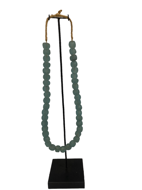 Ghanaische Glasperlenkette - blau (83,3)