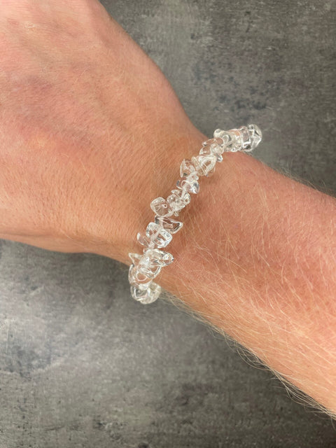 Klarquarz – Armband mit Kristallchips